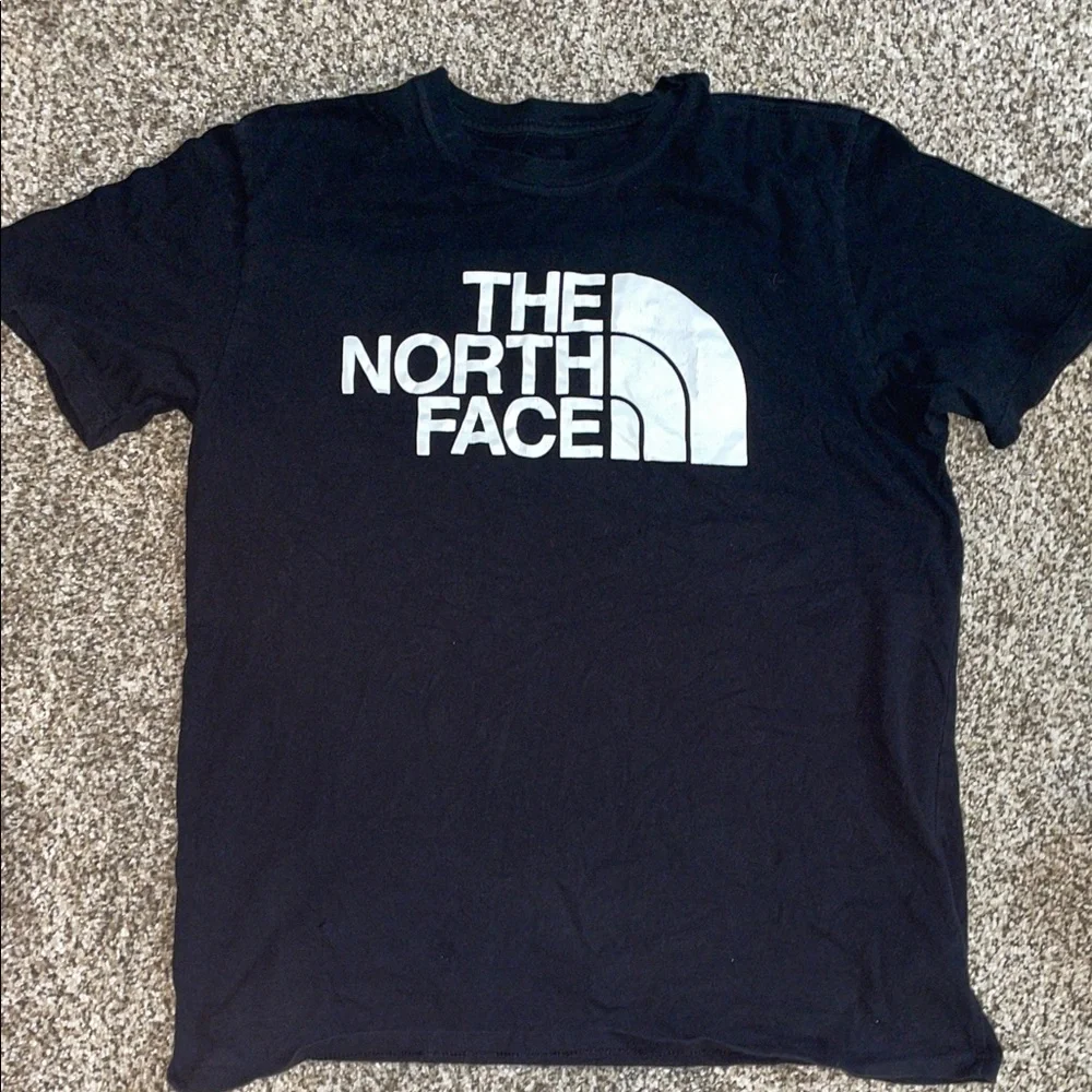 The North Face Black T-Shirt with White Logo Print